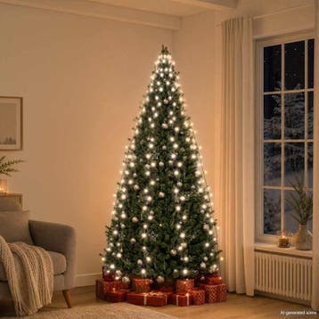 vidaXL Kerstboomverlichting met 250 LEDs koudwit net 250 cm, Verzenden, Nieuw, Kunststof