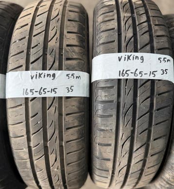 2x 165-65-15 Viking Zomer 2x 5.5mm €35 Per Band 165 65 15, Ophalen, Gebruikt, 15 inch, Band(en)