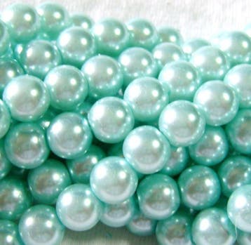30 x Glasparel kleur: Baby Blue gat: c.a. 1mm (Glasparels), Ophalen of Verzenden, Nieuw, Kraal