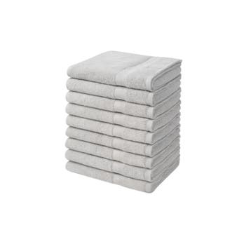 Handdoeken 50×100 cm – Set van 10 – 400 g/m² - Lichtgrijs, Verzenden, Nieuw