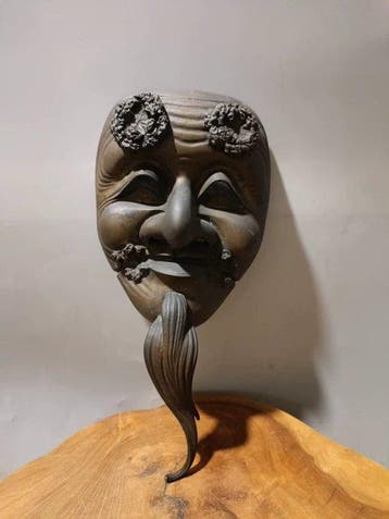 Mask - Koper - Masker van de oude man (Zonder minimumprijs), Antiek en Kunst
