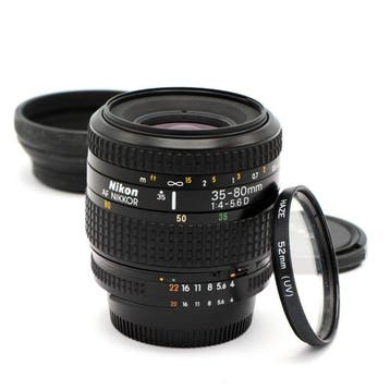 Nikon AF Nikkor 35-80mm f/4-5.6D met filter | Zoomlens, Nieuw