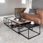 *WOONWINKEL* DTP Home Cosmo Lange Salontafel Set Teakhout, Huis en Inrichting, Tafels | Salontafels, Verzenden, Nieuw