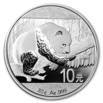 China. 10 Yuan 2016 30g ¥10 CNY Chinese Silver Panda Coin BU