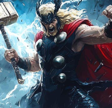 Canvas Fit - Alberto Ricardo - Thor Marvel — El rugido del, Nieuw in verpakking