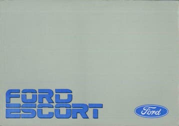 1989 Ford Escort Instructieboekje Handleiding Nederlands, Verzenden