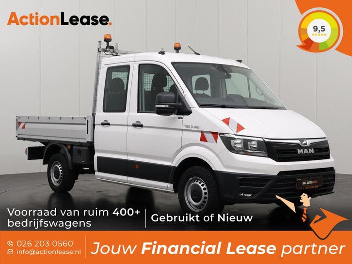 MAN TGE 20TDi Wit occasion, Auto's, Bestelauto's, Lease, Zwart, Handgeschakeld, Financial lease, BTW verrekenbaar, Diesel, Wit