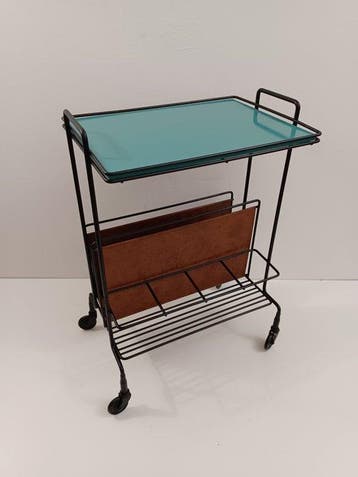 Bijzettafel - Metaal - Vintage Servierwagen