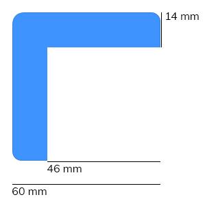Stootrand foam, model 8 – 1 meter - Polyurethaanschuim (PU), Verzenden