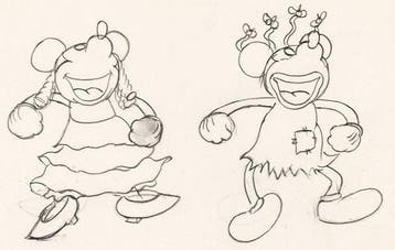 Walt Disney – Mickey Mouse en Minnie Mouse animatietekening, Nieuw