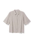 HEMA Damesblouse Sally seersucker strepen wit, Kleding | Dames, Verzenden, Nieuw