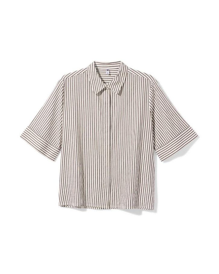 HEMA Damesblouse Sally seersucker strepen wit, Kleding | Dames, Overige Dameskleding, Nieuw, Verzenden