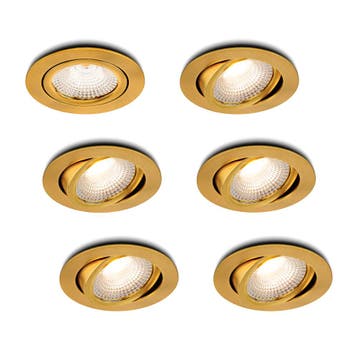 Ledisons LED-inbouwspot Vivaro goud dimbaar 5W, Ophalen of Verzenden, Nieuw