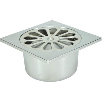 Riko Doucheput - met Onderuitlaat - 10x10cm - Chroom, Doe-het-zelf en Verbouw, Sanitair, Ophalen of Verzenden, Nieuw