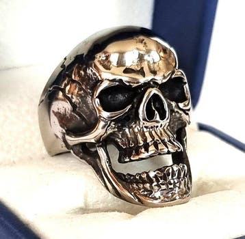 Zegelring - Sterke visie - schedel - Memento Mori -