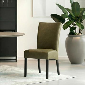Leren eetkamerstoel Just - Rancho Green (olijf/groen) -, Overige kleuren, Bohemian, Eigentijds, Klassiek, Retro, Romantisch, Scandinavisch