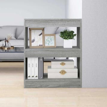 vidaXL Boekenkast/kamerscherm 60x30x72 cm grijs sonoma, Huis en Inrichting, Minder dan 50 cm, Verzenden, Nieuw, Minder dan 100 cm