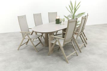 Hartman Napoli/Taste Denia 6-persoons organische verstelbare, Verzenden, Nieuw, Overige materialen, Tuinset
