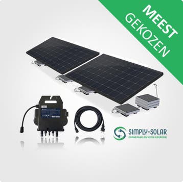 Plug en Play set 2 zonnepanelen – 900+ wattpiek, Doe-het-zelf en Verbouw, Zonnepanelen en Toebehoren, Verzenden, Nieuw, Compleet systeem