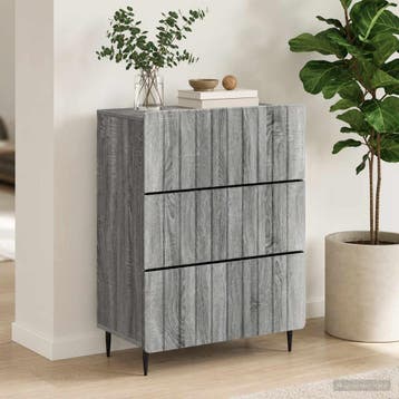 vidaXL Ladenkast 66 x 34,5 x 92 cm Bewerkt hout Grijs sonoma, Verzenden, Nieuw