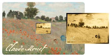 Klaprozen - Claude Monet | 24 karaat Gouden Munt Coincard, Verzenden
