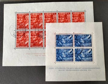 Nederland 1942 - Legioenblokken - Nvph V 402/403, Gestempeld