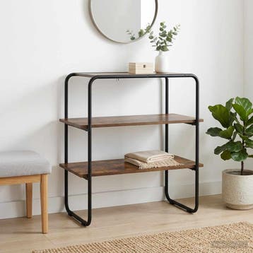 vidaXL Consoletafel Gerookt eiken 100 x 41 x 75 cm Bewerkt, Huis en Inrichting, Verzenden, Nieuw, Overige houtsoorten, Minder dan 50 cm