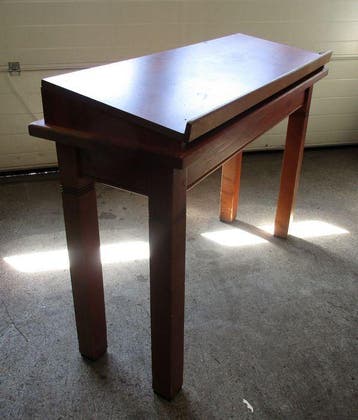 Tafel, Display, Beukenhout, B125 x D44 x H91cm, Gebruikt