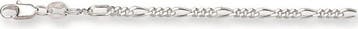 Silver Lining ketting - zilver - figaro 2.5 mm - 50 cm, Verzenden, Nieuw