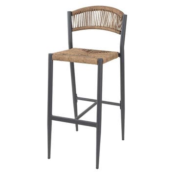 Bolero Eden PE gevlochten rattan outdoor barkrukken naturel, Verzenden, Nieuw in verpakking