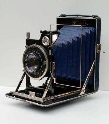 Kamera Werkstätten Patent Etui Luxus blauw Analoge, Nieuw