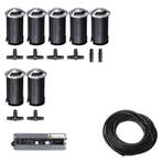 7x LED tuinpad spot - 12V - 3 kanten - 41mm - complete set, Ophalen of Verzenden, Nieuw