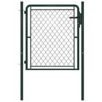 vidaXL Tuinpoort staal 100x75 cm groen, Tuin en Terras, Verzenden, Nieuw