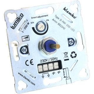 Klemko Universele LED dimmer 1-200W - 891042, Doe-het-zelf en Verbouw, Elektra en Kabels, Stopcontact, Nieuw