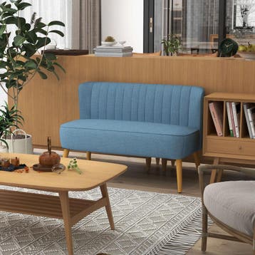 TRUUSK Loveseat 2-zitsbank met Linnenlook - Dubbele Bank met, Verzenden, Nieuw