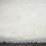 KNUFFEL Pluizig Rechthoek Vloerkleed Ivoorwit – Hoogpolig., Verzenden, Nieuw