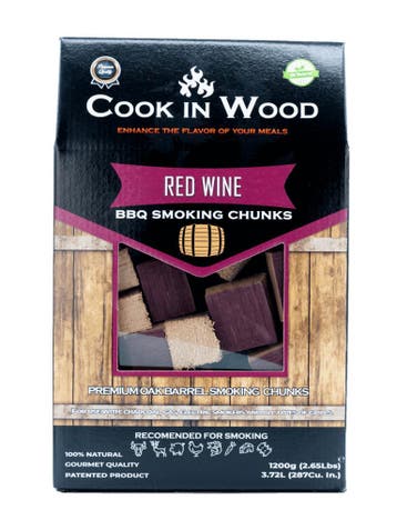 Cook in Wood BBQ oak barrel wood chunks red wine, Ophalen of Verzenden, Nieuw