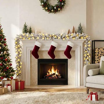 vidaXL Kerstslinger met LED-lampjes 10 m wit, Verzenden, Nieuw