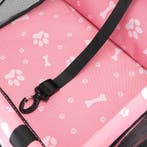 Hondenmand auto - Autostoel hond - 40x35x45 - Roze - Nobleza, Dieren en Toebehoren, Hondenhokken, Verzenden, Zo goed als nieuw