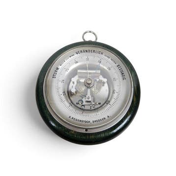 A. Rodenstock, Dresden Aneroid barometer - Hout, Glas