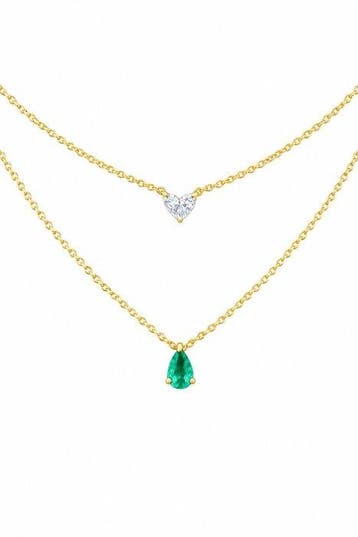 Ketting met hanger - 14 karaat Geel goud - 0.72ct. tw.