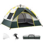 3-4 Persoons Pop-up Tent Waterdicht UV met 2 Deuren, Caravans en Kamperen, Tenten, Verzenden, Nieuw