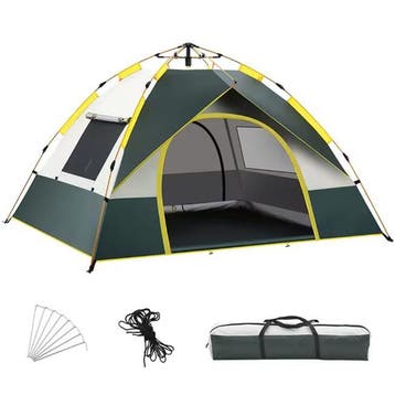 3-4 Persoons Pop-up Tent Waterdicht UV met 2 Deuren, Caravans en Kamperen, Tenten, Verzenden, Nieuw