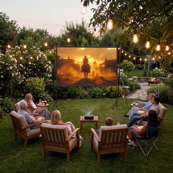 Beamerdoek Cinema met inklapbare statieven, 16:9, 4K, HD, Verzenden, Nieuw