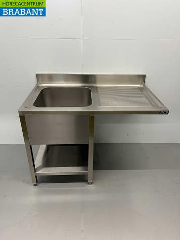 RVS Spoeltafel Spoelbak Premium-line Gelast model 120 cm, Ophalen of Verzenden, Nieuw in verpakking