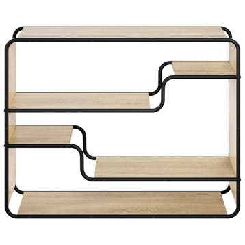 vidaXL Dressoir Sonoma Eiken 98 x 37.5 x 75.5 cm Bewerkt, Verzenden, Nieuw, Overige houtsoorten, Minder dan 50 cm