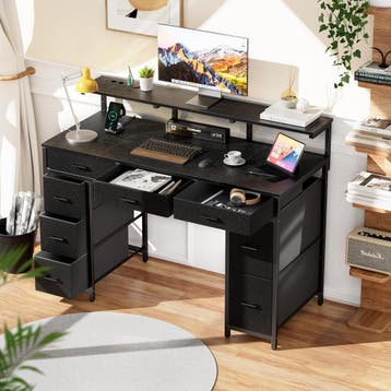 Bureau - Computertafel - Computerbureau - 120x50 cm - Zwart, Huis en Inrichting, Verzenden, Zo goed als nieuw