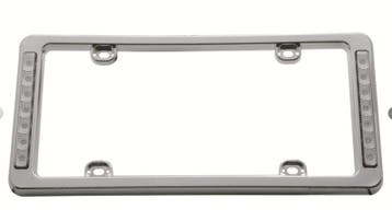 License Plate Frame, Plastic, Chrome, White LED Ligh, Ophalen of Verzenden, Nieuw