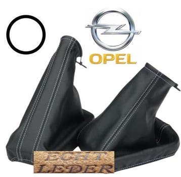 Echt Lederen Pook en handremhoes OPEL Corsa C 2000-2006 WIT, Verzenden, Nieuw