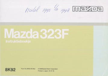 1997 Mazda 323 F Instructie Boekje Handleiding Nederlands, Verzenden